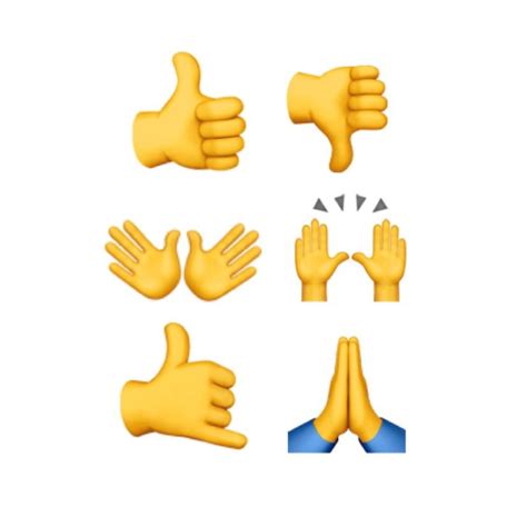 significado dos emojis de mão